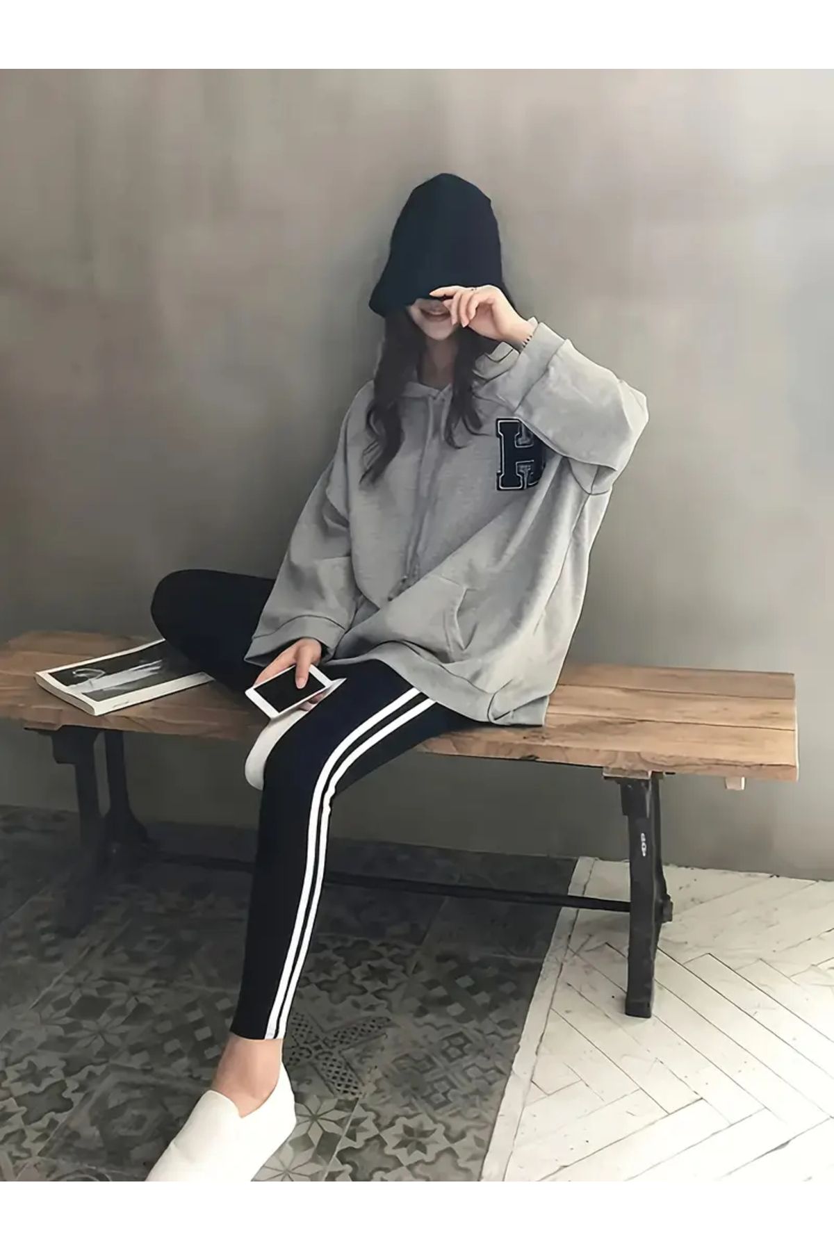 Genç Kadın Yan Şeri̇tli̇ Süsleme Jeggi̇ng Pantolon