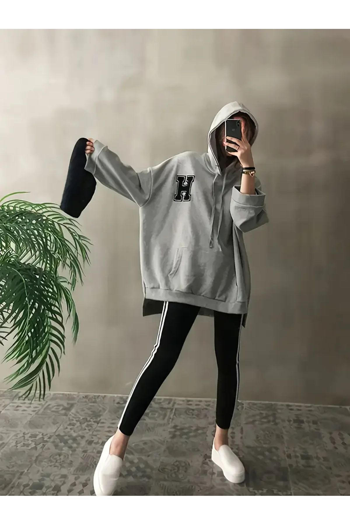 Genç Kadın Yan Şeri̇tli̇ Süsleme Jeggi̇ng Pantolon