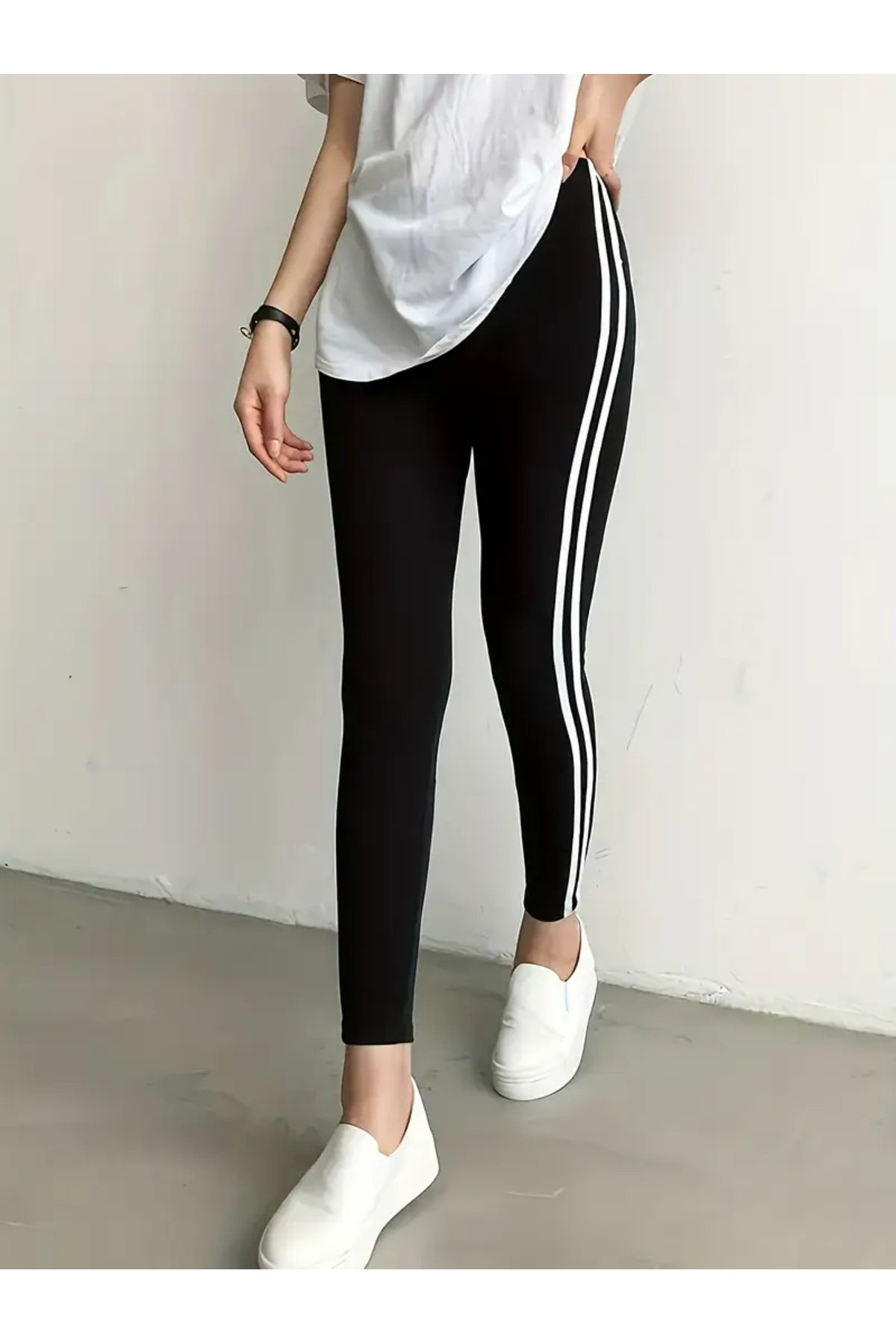 Genç Kadın Yan Şeri̇tli̇ Süsleme Jeggi̇ng Pantolon